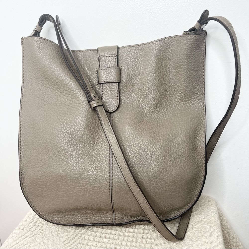 Banana Republic Taupe Italian Leather Hobo/Crossbody BAG